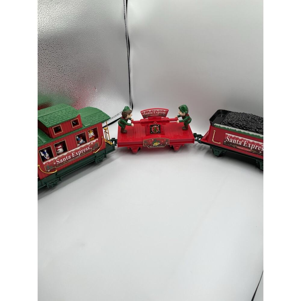Vintage EZTEC Santa Express Christmas Train Lot Of 3 Pieces
